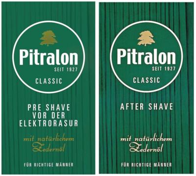 Pitralon CLASSIC Pre Shave & After Shave Set mit natürlichem Zedernöl 2x 100ml  