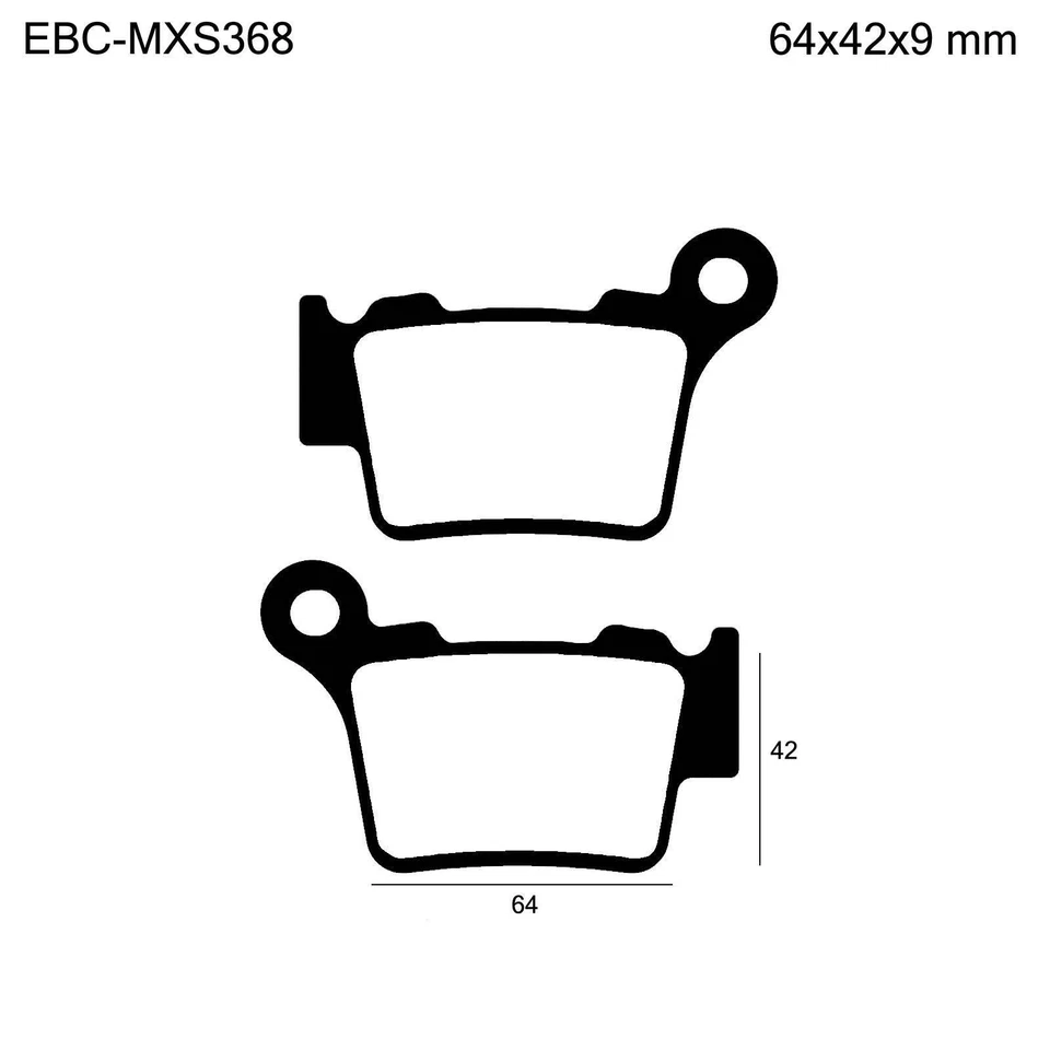 Pastillas de freno traseras sinterizadas EBC MXS368 para KTM SX-F 505 2007-2009 Foto 2 de 4