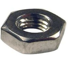 18-8 Stainless Steel Hex Jam Nut, Plain Finish, ASME B18.2.2, Left Hand Threa...