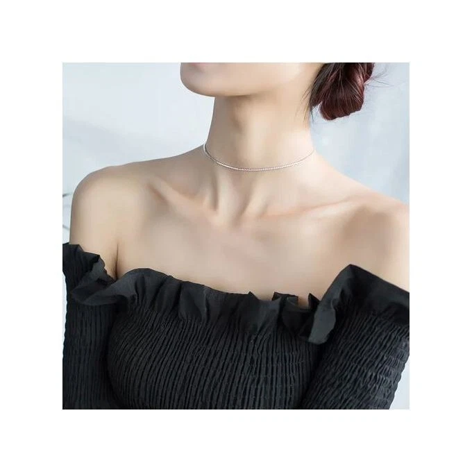 Collar gargantilla tenis plata de ley 925 - piedras circonitas blancas | Regalo de San Valentín  Foto 4 de 4