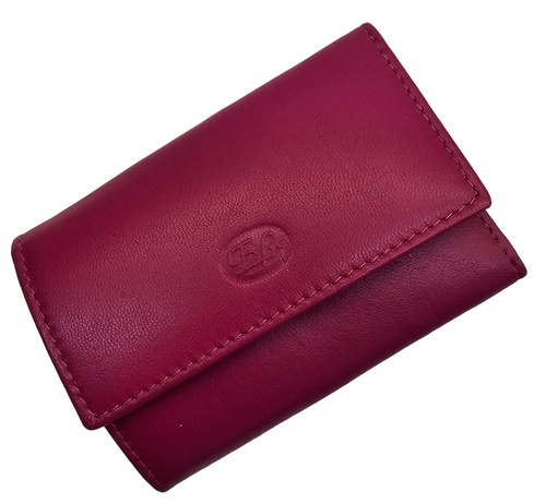Unisex Real Soft Pink Genuine Quality Leather Key Holder Coin Pouch - Picture 3 of 10