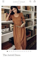 Christy Dawn The Astrid Dress Maple Daisy Dot S Organic Cotton Button $228