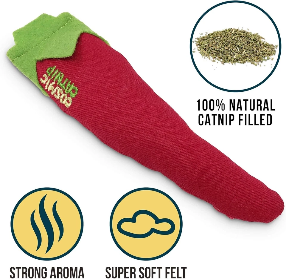 Cosmic Catnip Chili Toy - Aromatic Interactive Play for All Cats - 1-Pack - Image 4 of 4