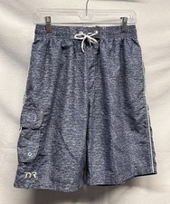 TYR Men's Tahoe Challenger Swim Shorts Trunks Med Mesh Lined Drawstring UPF 50