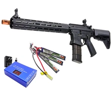 Airsoft Rifle EMG Lancer L15 M4 AEG 12" MLOK Rail & MOSFET w/ Battery Kit