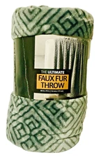 Life Comfort Ultimate Faux Fur Luxurious Reversing To Plush Throw 60" x 70" Gray