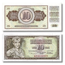 Uncirculated 1978 Yugoslav 10 Dinara Banknote P-87a 🇷🇸 🗺 🏷️