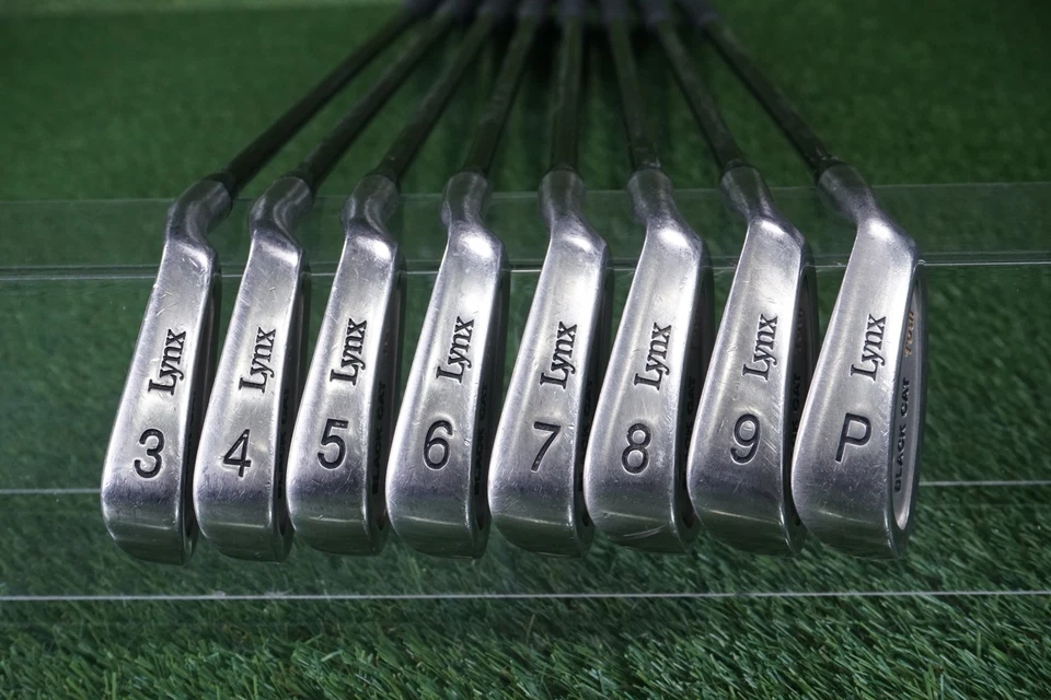 LYNX BLACK CAT TOUR IRONS 3-PW TRUE TEMPER DYNAMIC GOLD FILAMENT WOUND STIFF! - Image 3 of 4