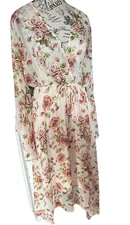 Women’s Haani Rose Maxi Dress Bell Sleeves Size M Lined Sheer Romantic Fairycore