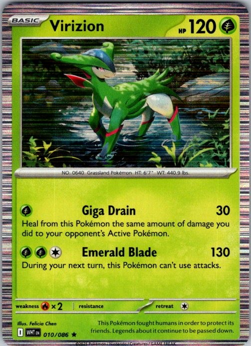 Pokemon | SV: White Flare | Virizion | 010/086 | Holo | NM