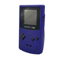 Nintendo Game Boy Color Console Grape Purple CGB-001 TESTED No Battery Cover
