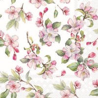 20 Servietten Spring Blossom White Rosa FrüHling BlüTen ApfelblüTen Deko 33X33Cm