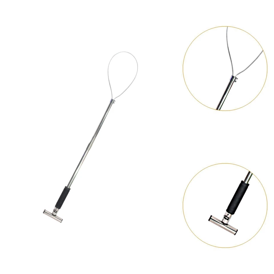 Pig Holder Long Pole Heavy Duty Dog Catching Pole Animal Control Tool Stainless - image 3 of 3