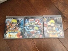 Naruto Ultimate Ninja Storm 1, 2, & 3 PlayStation 3 Lot PS3 Complete With Cards