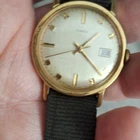 Timex Mercury 1973 Gold Tone Mens Vintage 1970s Mechanical Handwind Watch Retro