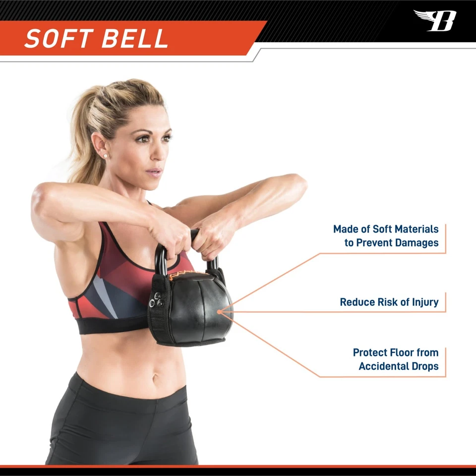 Kettlebell Suave con Mango para Levantamiento de Pesas, Acondicionamiento, Fuerza y Cor... Foto 4 de 4