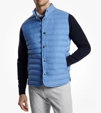 Peter Millar Crown Crafted Regent Lightweight Quilted Vest Mens XL Blue $285
