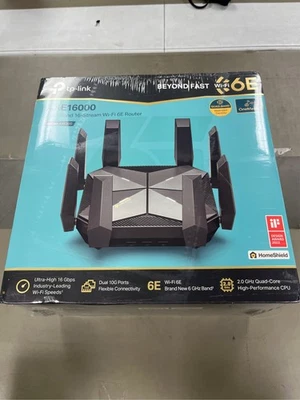 TP-Link - Archer AXE300 AXE16000 Quad-Band Wi-Fi 6E Router - Black - Image 1 of 4