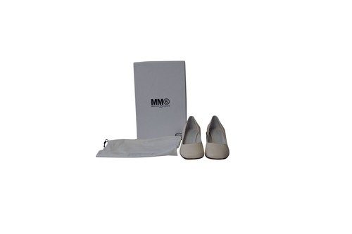 Maison Margiela Tin Can Heel Pumps in White Leather - Picture 8 of 8