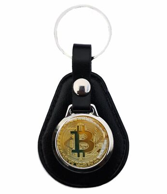 BITCOIN CRYPTO BIT COIN LEATHER KEYRING | eBay