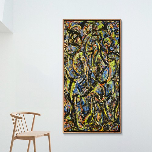Framed Canvas Giclee Print Art Gothic 1944 by Jackson Pollock Abstract Wall Art - Picture 6 of 25