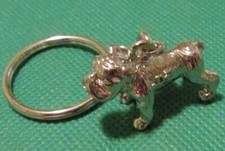 BULLDOG dog metal charm keyring key chain keychain 1.5"