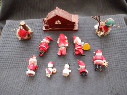 Vintage Weihnachtsschmuck (teilweise hausgemacht) & Kunststoff Hongkong Krippe - Bild 13 von 21