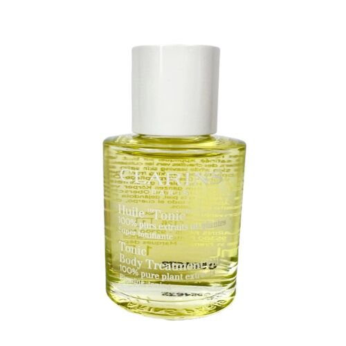 Clarins Huile Tonic Body Treatment Oil 1 Oz 30 ml 100% Plant Extracts Firming