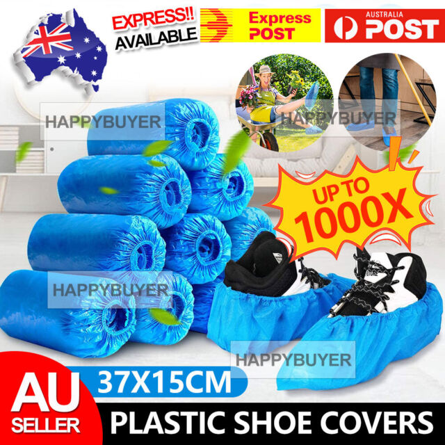 100-1000PCS Waterproof Boot Covers Plastic Disposable Shoe Cover Overshoe AU