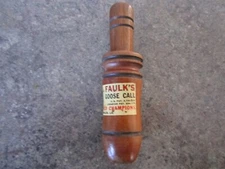 Vintage wooden Faulk's Lake Charles, 4 7/16" 1955 56 World Champ Goose call EUC