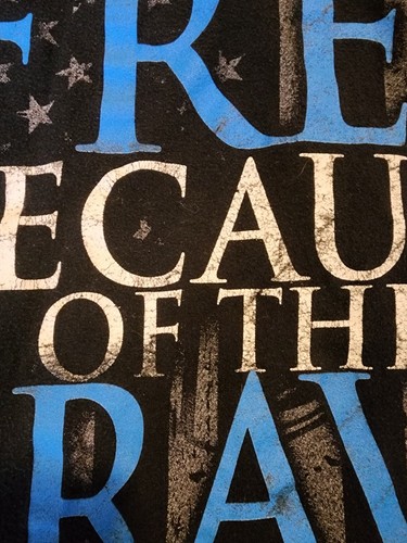 Camicia da uomo nove linee Land Of The Free Because Of The Brave ETICHETTA TAGLIA SBIADITA - Foto 5 di 8