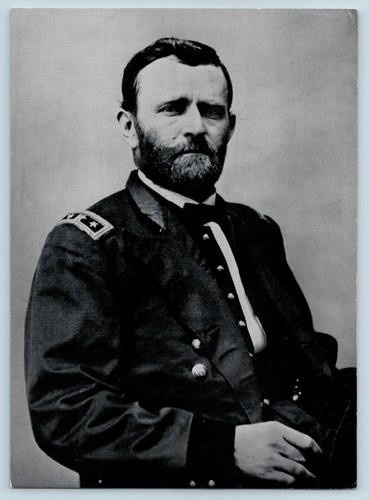 1960s B&W Ulysses S Grant Abraham Lincoln Repro Portrait 6x9 Giant Postcard Lot - Bild 2 von 11