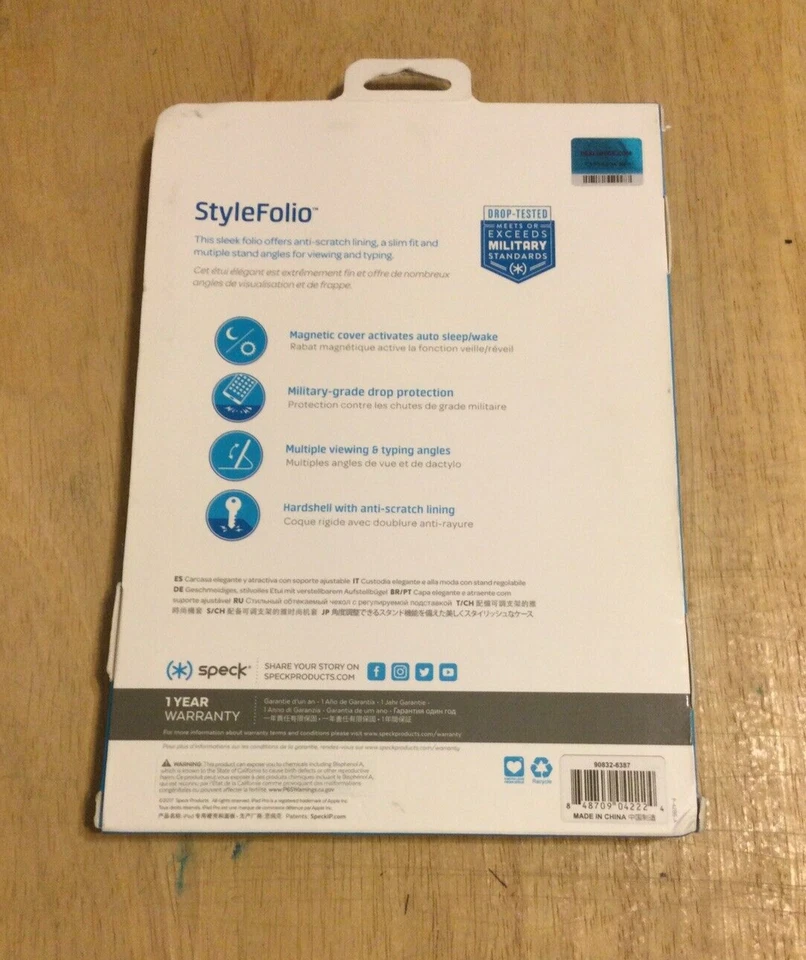 ¡Nuevo! Funda protectora Speck StyleFolio para iPad Pro 10,5 pulgadas gris Foto 4 de 4