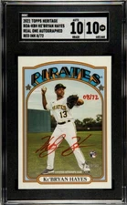 Ke'Bryan Hayes 2021 Topps Heritage Real One Auto 08/72 Red Ink SGC 10 #ROA-KBH