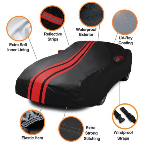 6 Layer Custom Car Cover Outdoor Waterproof for Chevy Corvette C5 1997-2004 - Picture 3 of 9