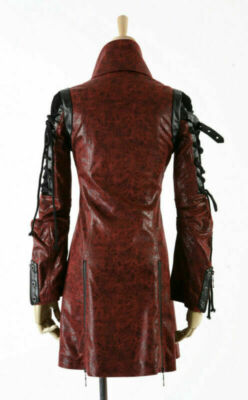 Punk Rave Women New Goth Women PU Leather Rock studded Jacket Coat 