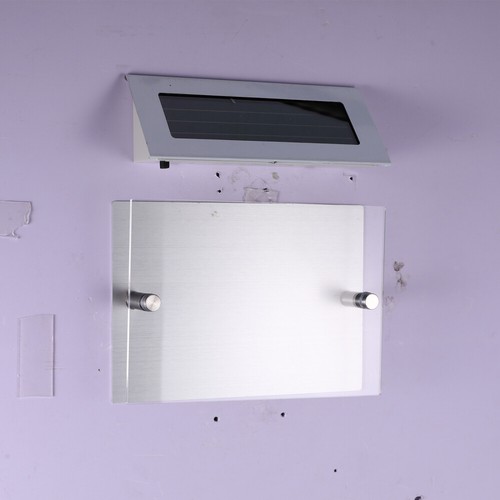 Solar Powered House Number Door Light Stainless Steel Wall Address Sign Lighting - Picture 10 of 14