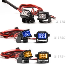 LED 12mm Rectangle Spotlight for 1/10 RC Crawler Car Traxxas TRX4 TRX6 SCX10