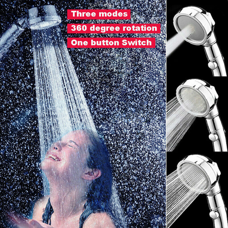 High Pressure Handheld Shower Head for Relaxation 3 Spray Mode with ON ...