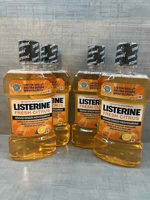Listerine Ultraclean Fresh Citrus Mouthwash 500mL Pack Of 4  Ships Next Day