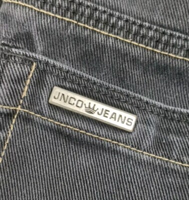 Vintage JNCO Jeans 32x27 Flaming Tiger Embroidered USA Wide Vintage JNCO Jeans 32x27 Flaming Tiger Embroidered USA Wide