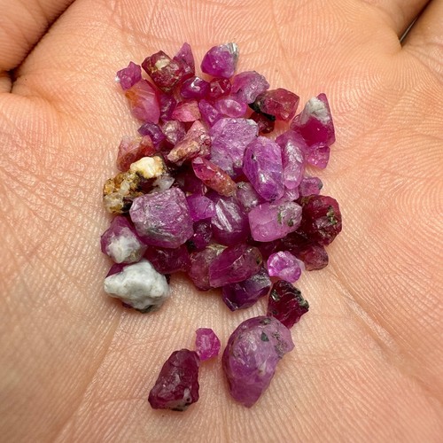 45 Carat Beautiful Natural Ruby Crystals Lot From Jegdalek Afghanistan - Picture 4 of 8