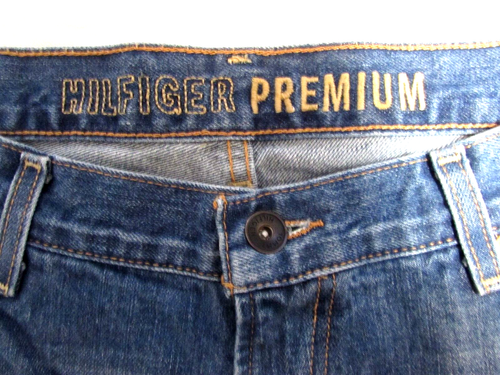 VTG Tommy Hilfiger Freedom Jean Men 37x33 Blue Premium Denim Straight Baggy - Picture 14 of 20