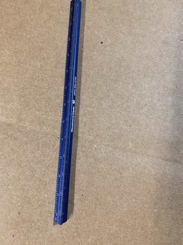 Vintage Alumicolor Triangular 3-sided Engineer Code 3210 Aluminum Ruler 6” - Picture 7 of 12