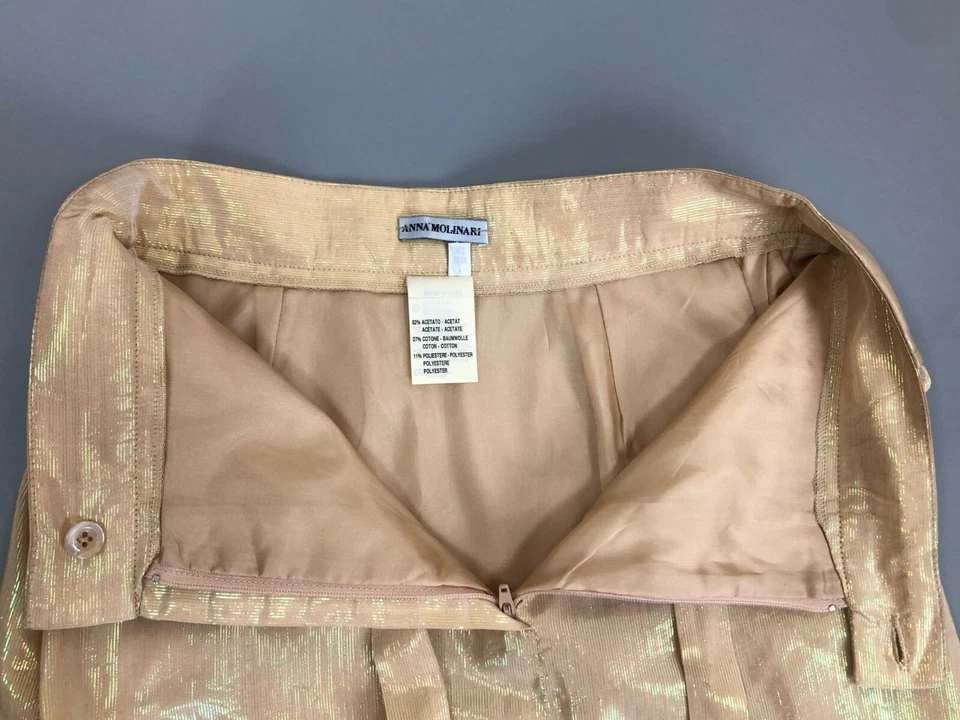 Increíble falda para mujer ANNA MOLINARI mezcla de seda color brillante talla 40/D 34 Foto 4 de 4