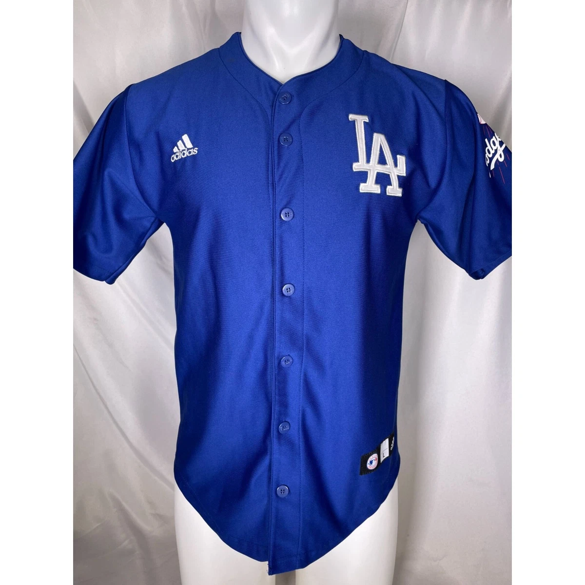 VTG Los Angeles Dodgers Adidas Blue Batting Practice Jersey Youth LARGE  14-16