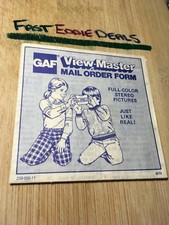 VINTAGE 1970'S GAF VIEW MASTER MAIL ORDER FORM ORIGINAL FOLDED EXCELLENT