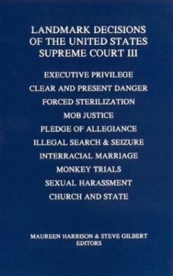 Landmark Decisions of the United States Supreme Court III