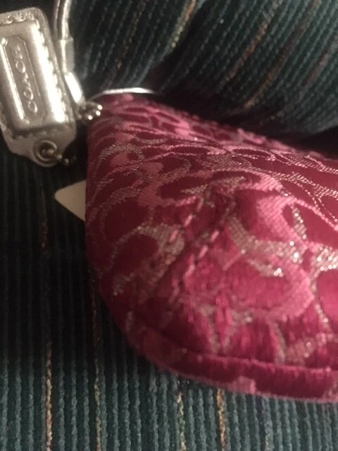 Polso COACH Mini Signature Ottico Lurex Rosa Lampone VHTF raro