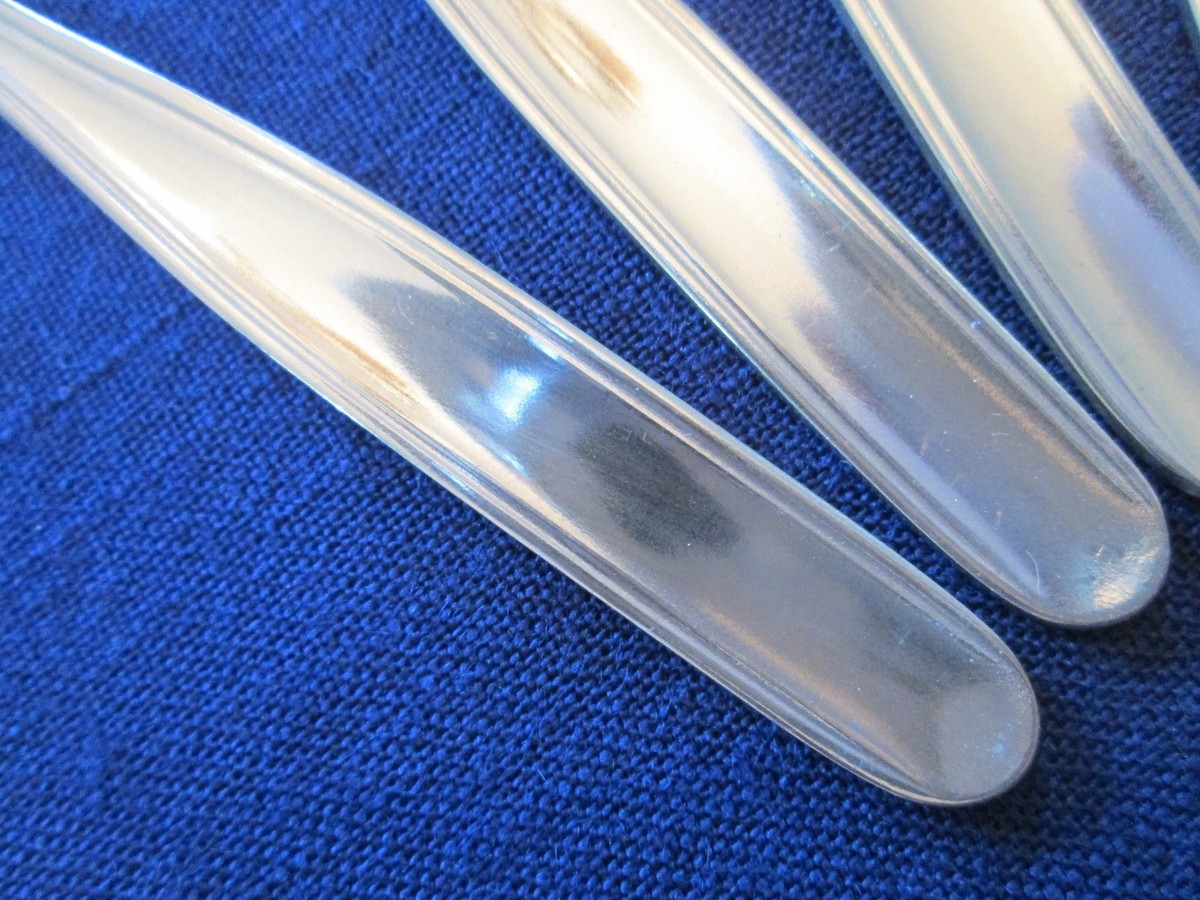 SET 4 COFFEE SPOONS! Vintage PINTI PINTINOX 18-10 stainless